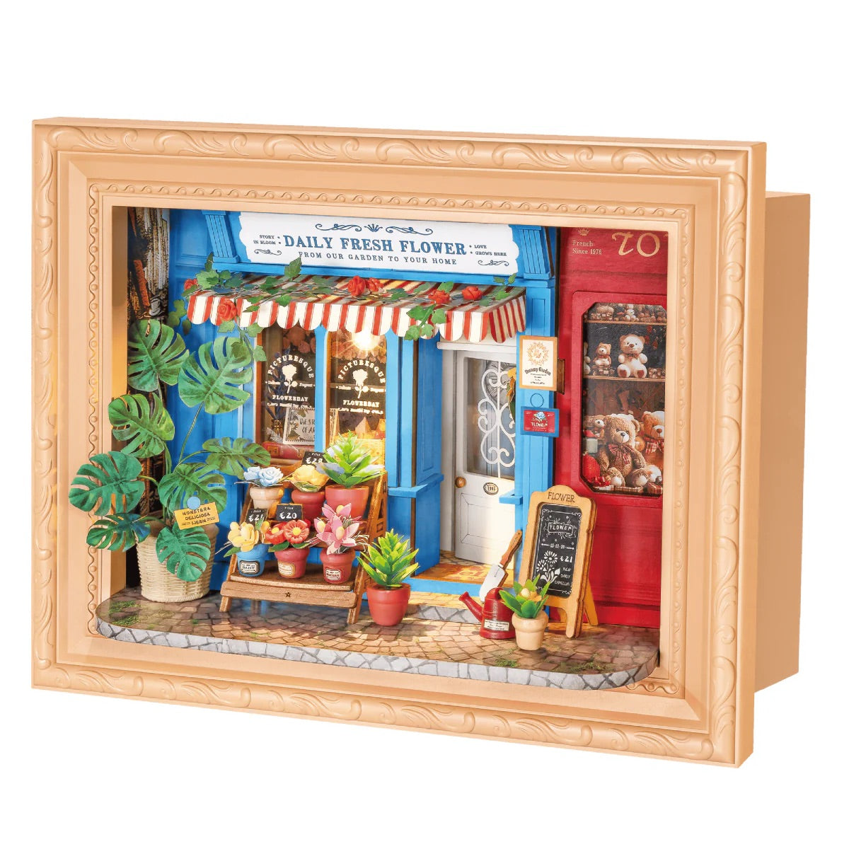 Daily Fresh Flower Framed Miniature Diorama