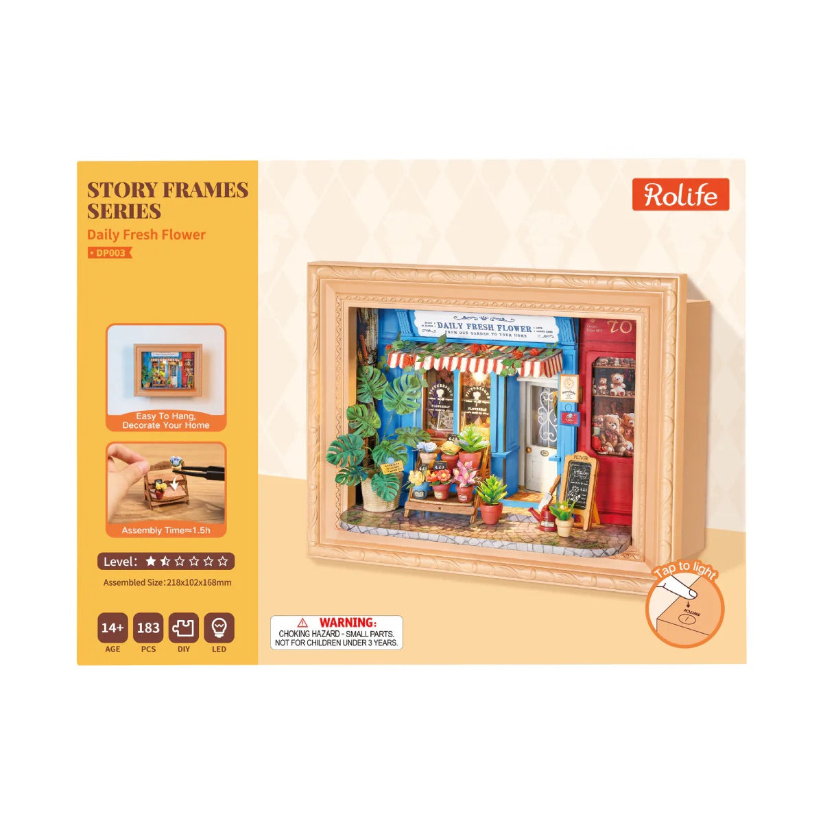 Daily Fresh Flower Framed Miniature Diorama