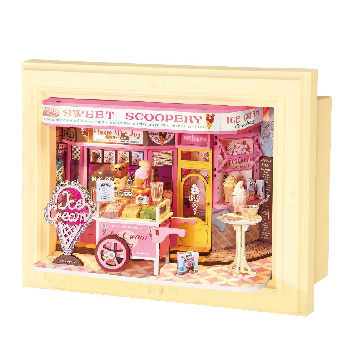 Sweet Scoopery Ice Cream Framed Miniature Diorama