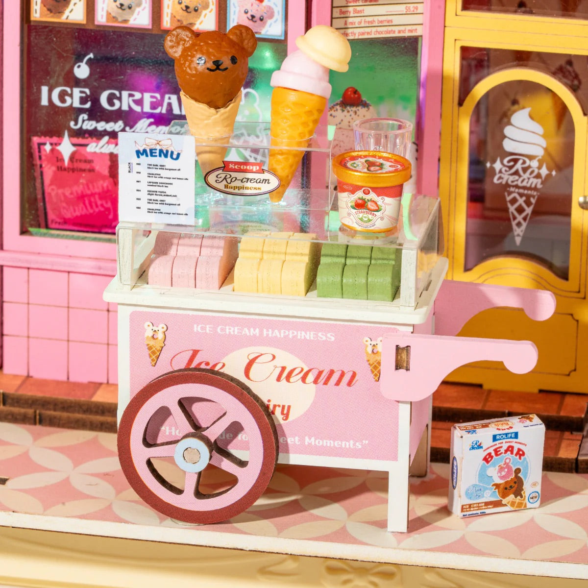 Sweet Scoopery Ice Cream Framed Miniature Diorama