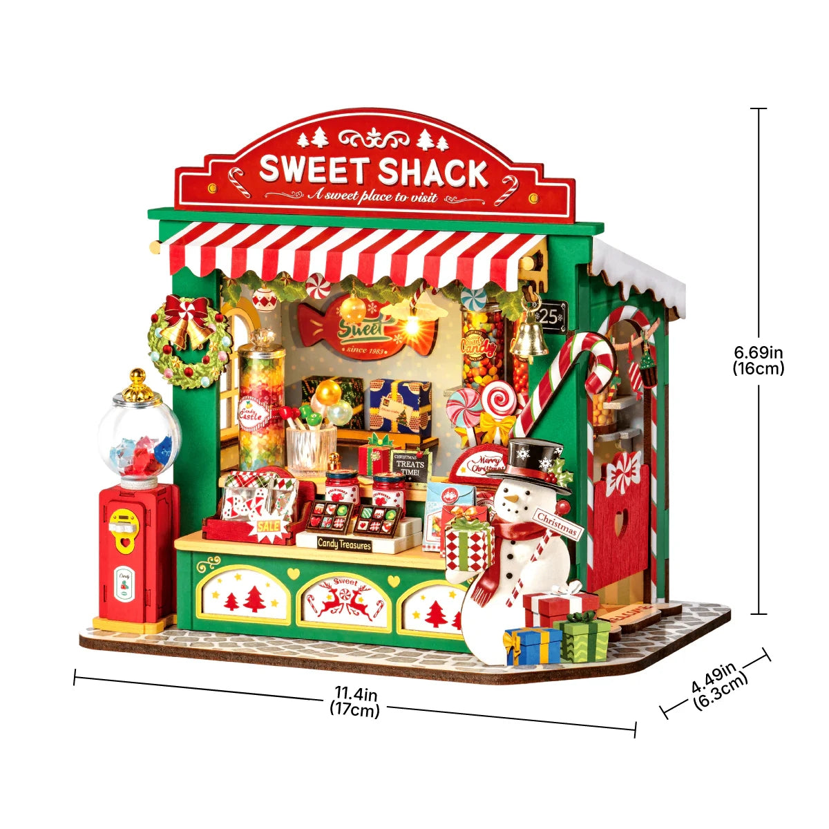 Christmas Candy Stand Miniature DIY Kit