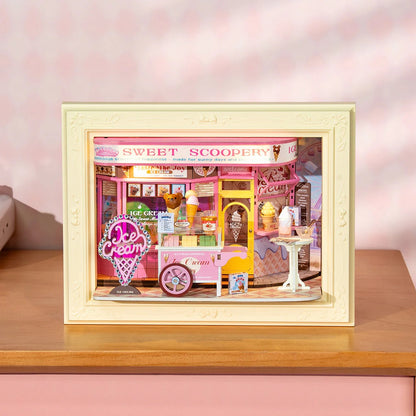 Sweet Scoopery Ice Cream Framed Miniature Diorama