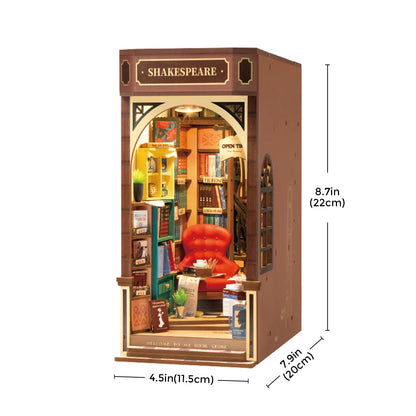 Bookstore Book Nook Miniature DIY Kit | Hobbynella