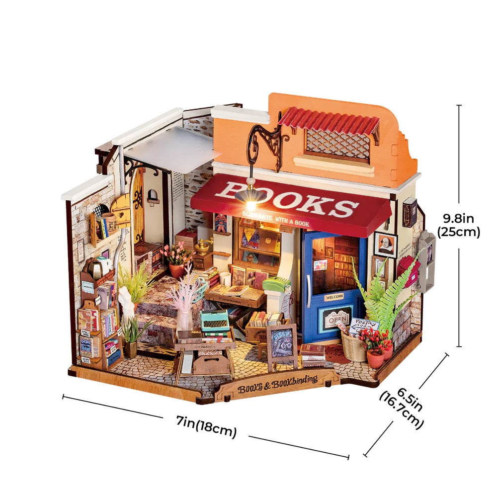 Bookstore Miniature DIY Kit | Hobbynella