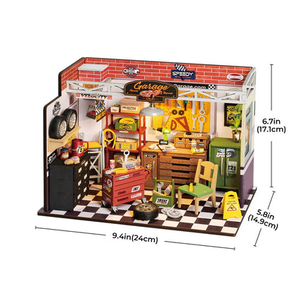 Garage Workshop Miniature DIY Kit | Hobbynella