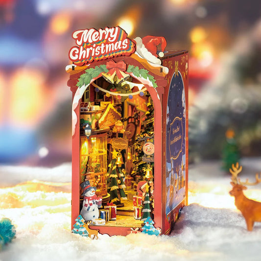 Christmas Street Diorama Book Nook DIY Kit | Hobbynella