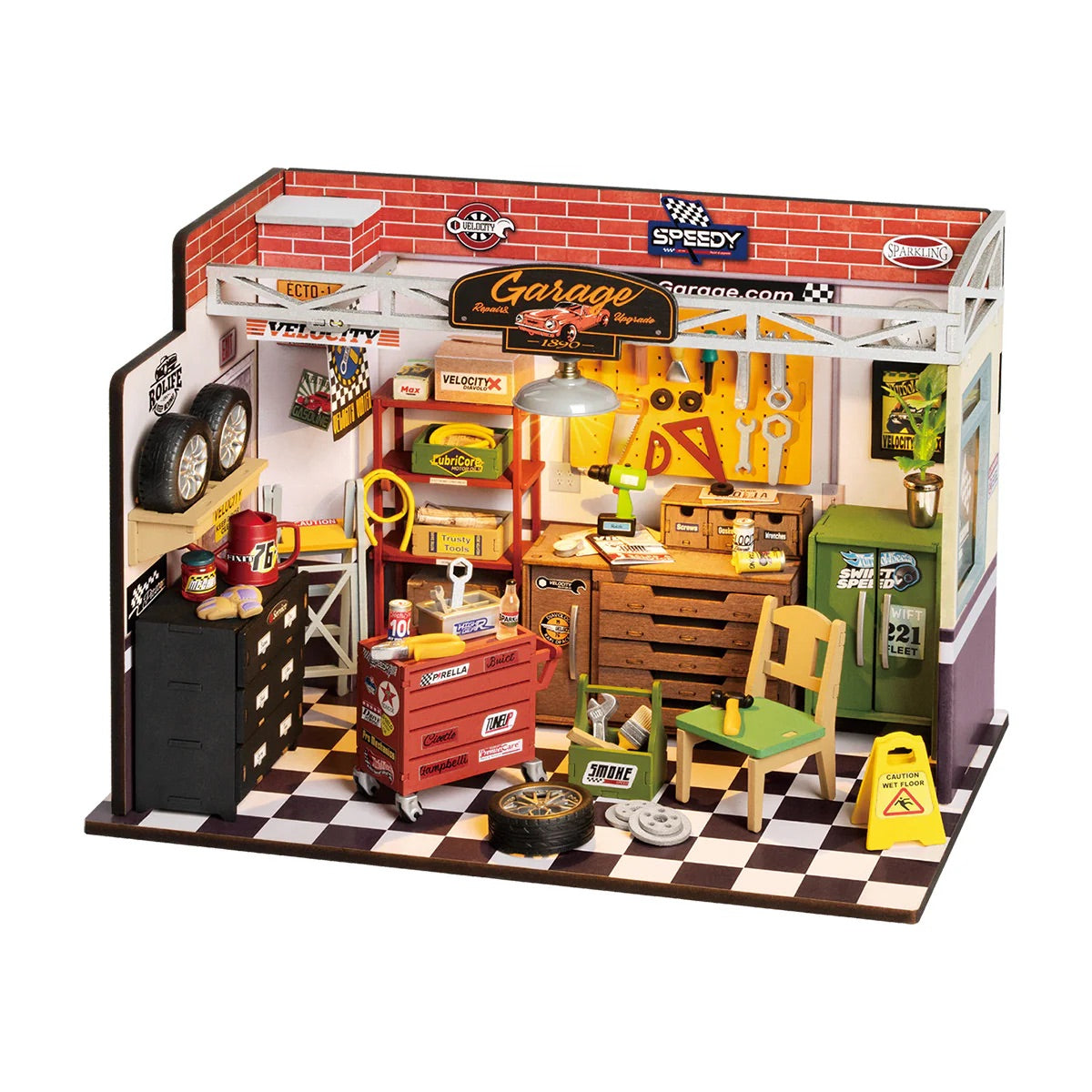 Garage Workshop Miniature DIY Kit | Hobbynella
