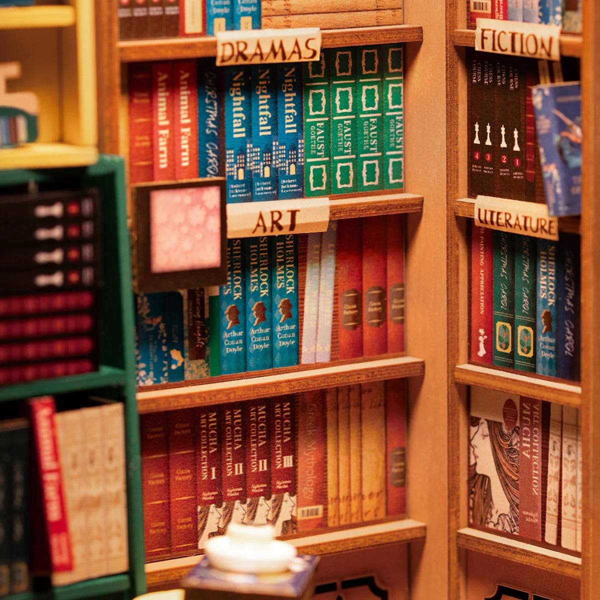 Bookstore Book Nook Miniature DIY Kit | Hobbynella