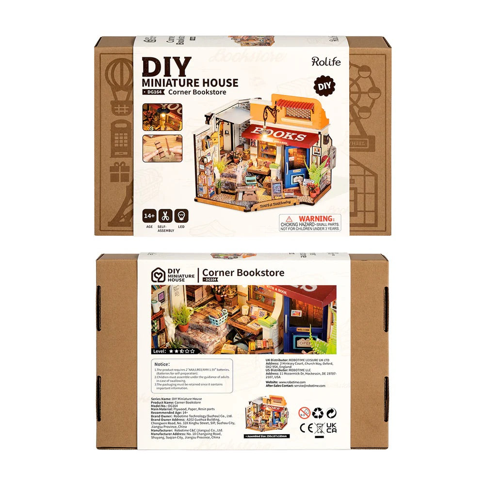 Bookstore Miniature DIY Kit | Hobbynella