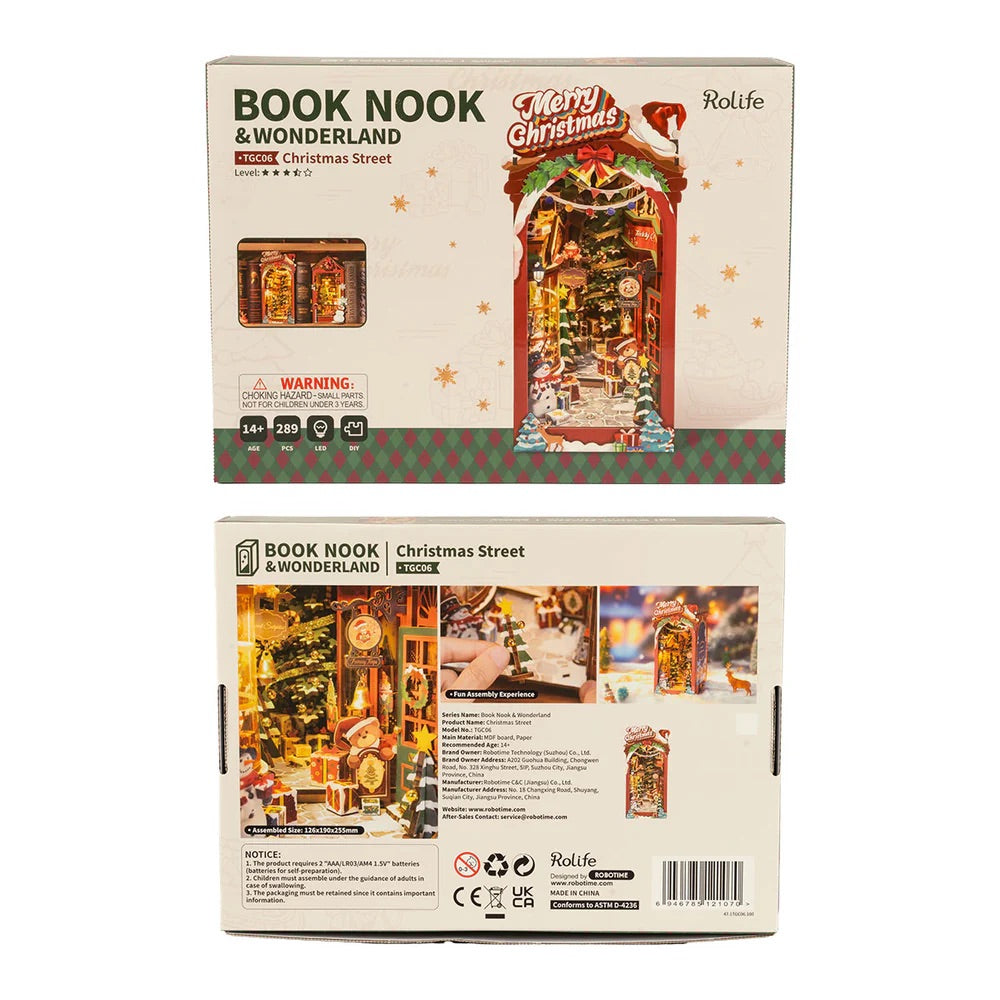 Christmas Street Diorama Book Nook DIY Kit | Hobbynella