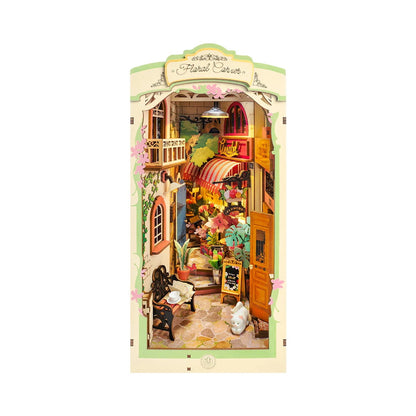 Floral Corner Book Nook Miniature DIY Kit | Hobbynella
