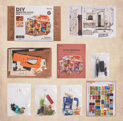 Bookstore Miniature DIY Kit | Hobbynella