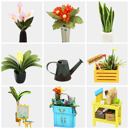 Cathy's Flower House Miniature DIY Kit | Hobbynella