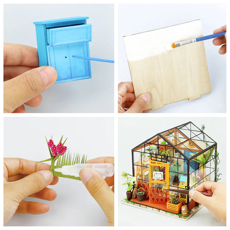 Cathy's Flower House Miniature DIY Kit | Hobbynella