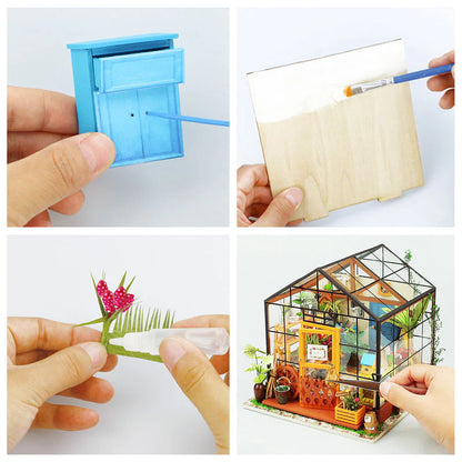 Cathy's Flower House Miniature DIY Kit | Hobbynella