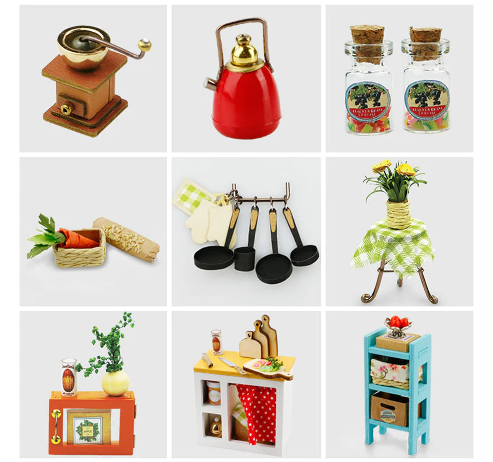 Jason's Kitchen Miniature DIY Kit | Hobbynella
