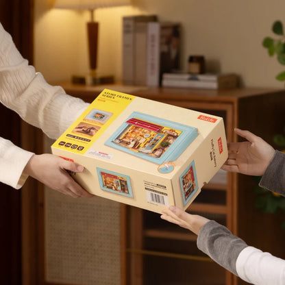 Fluffy Cat Bakery Framed Miniature Diorama