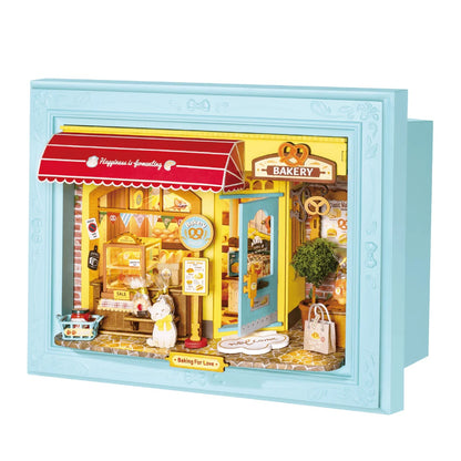 Fluffy Cat Bakery Framed Miniature Diorama