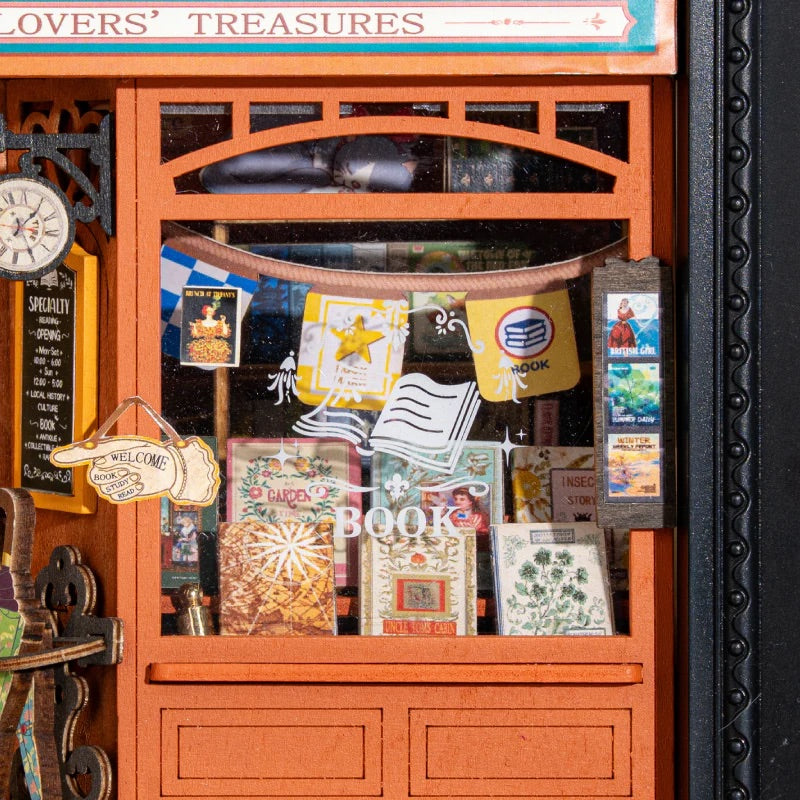 Old Times Bookstore Framed Miniature Diorama