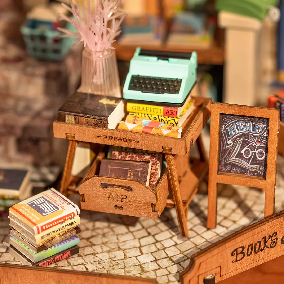 Bookstore Miniature DIY Kit | Hobbynella