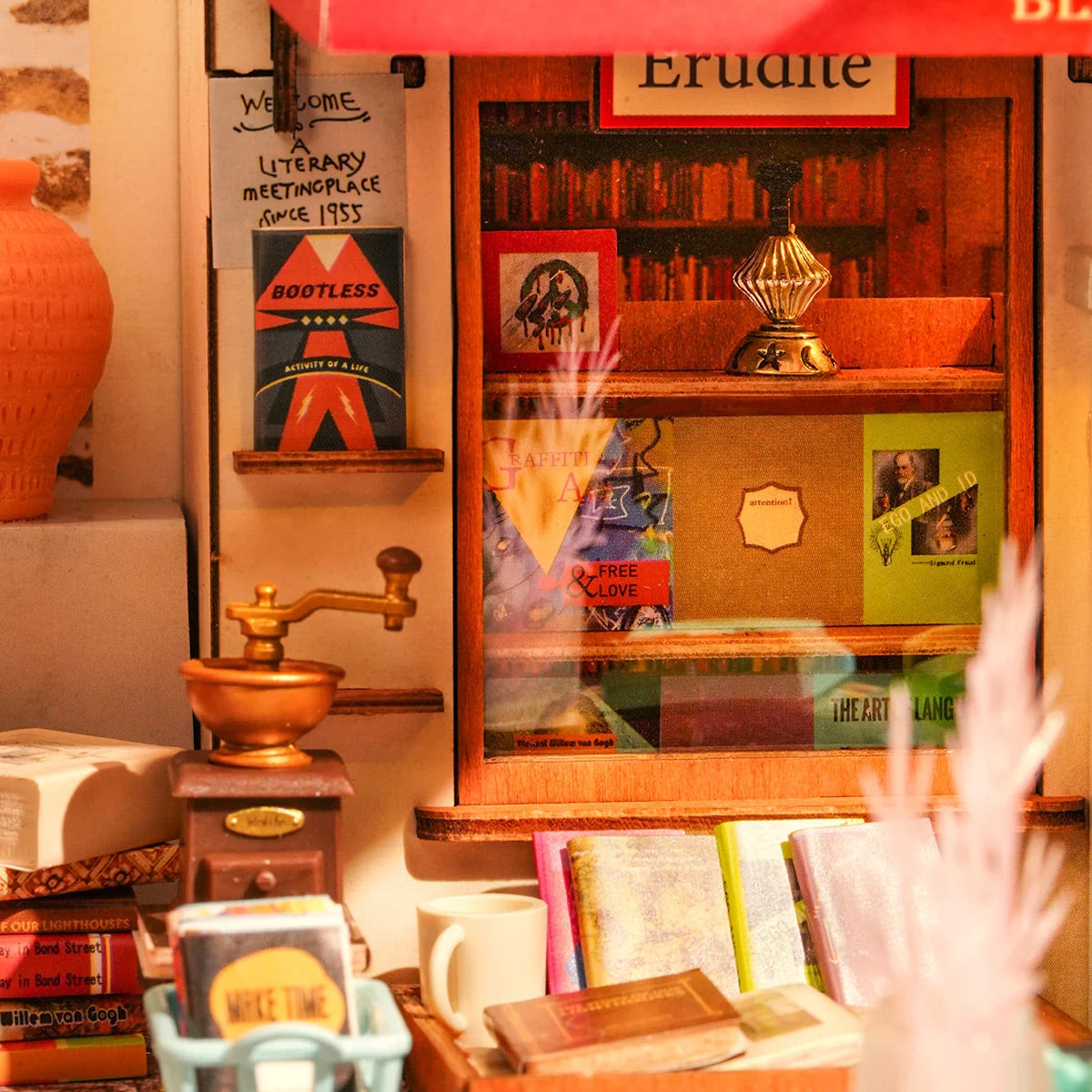 Bookstore Miniature DIY Kit | Hobbynella