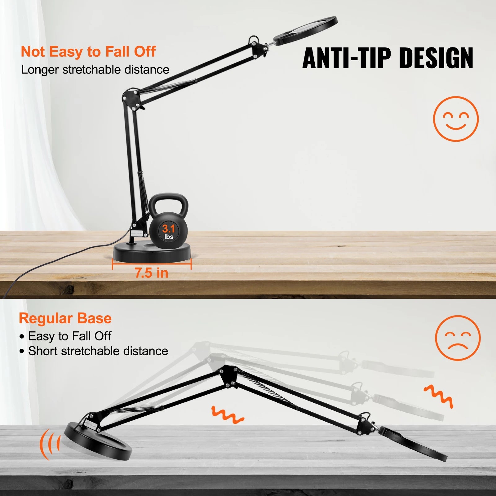 Table lamp with 5x magnification | Hobbynella 
