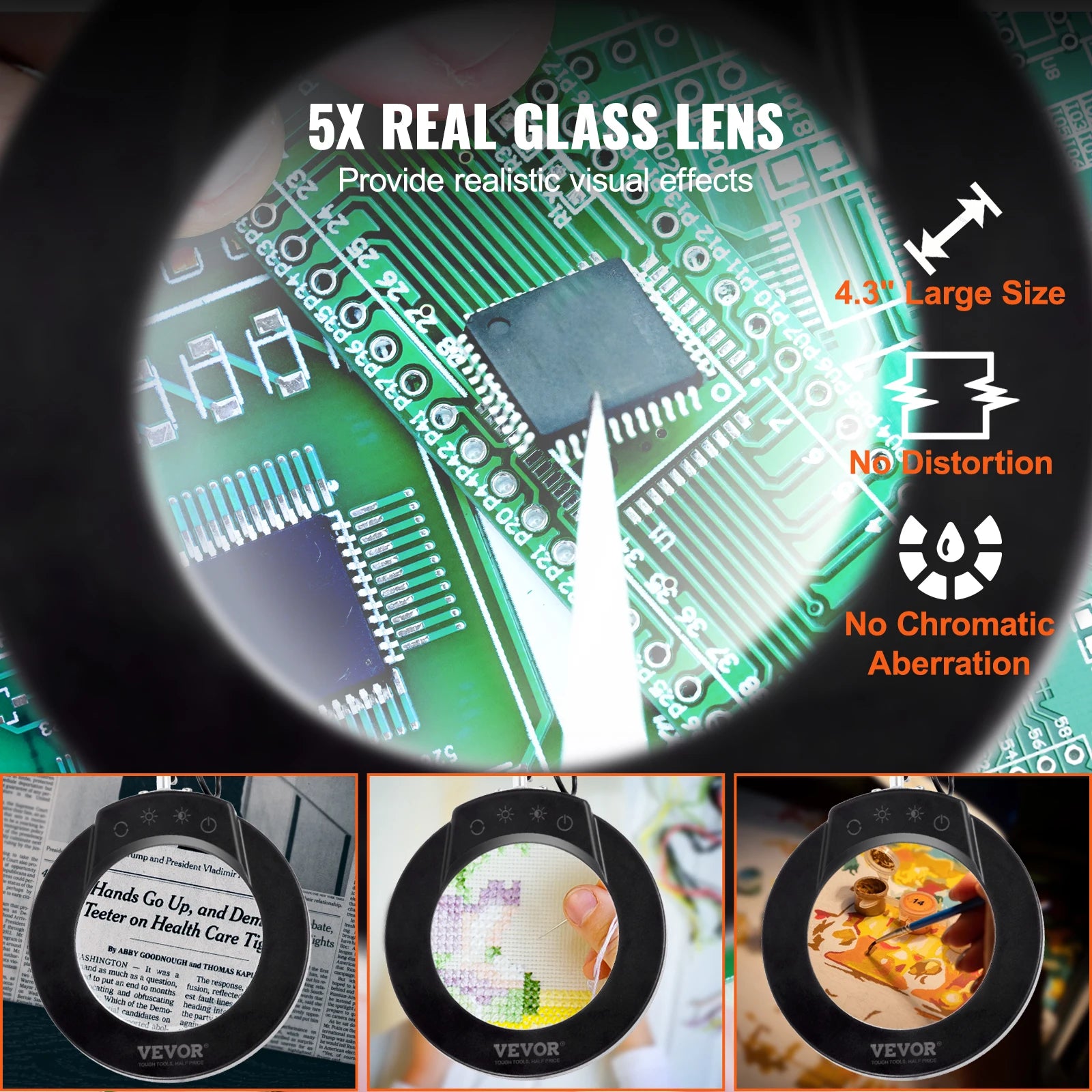 Table lamp with 5x magnification | Hobbynella 