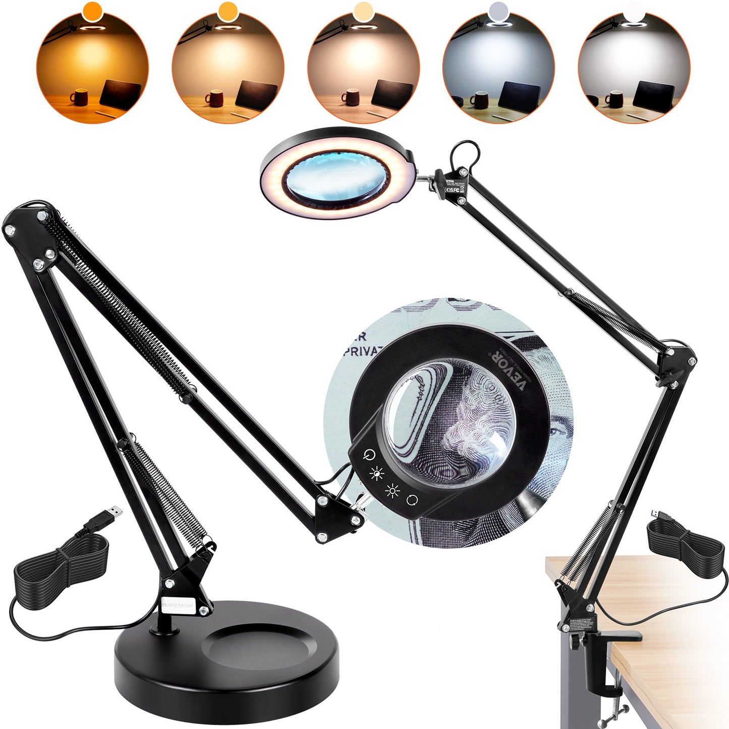 Lampe LED loupe 5X