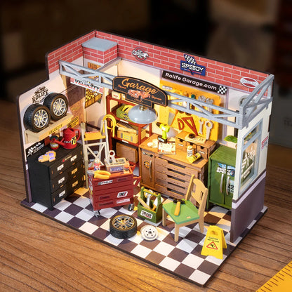 Garage Workshop Miniature DIY Kit | Hobbynella