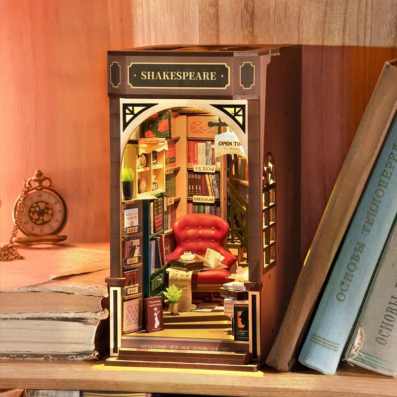 Bookstore Book Nook Miniature DIY Kit | Hobbynella