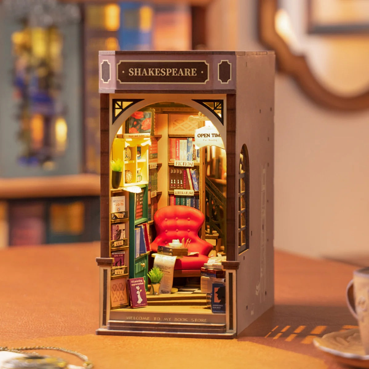 Bookstore Book Nook Miniature DIY Kit | Hobbynella