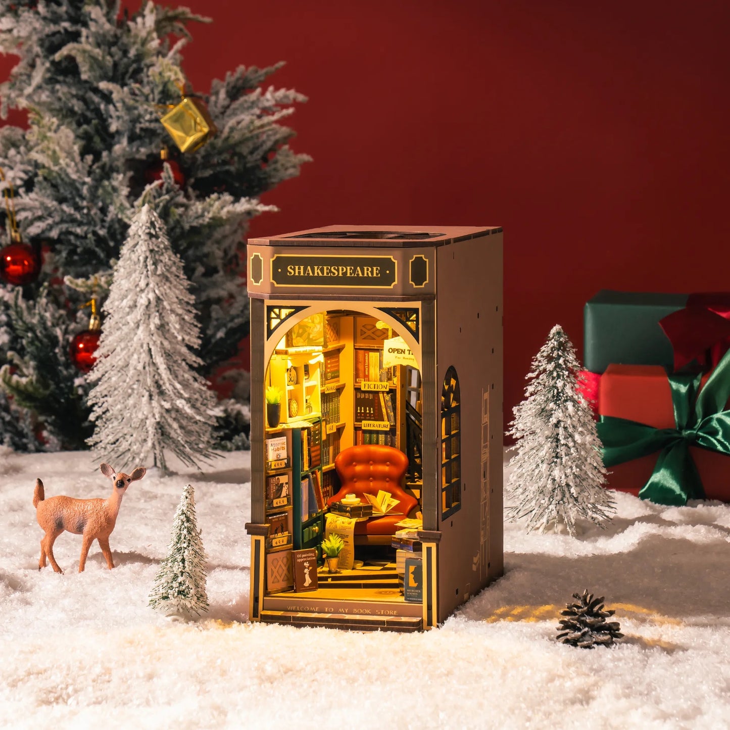 Bookstore Book Nook Miniature DIY Kit | Hobbynella