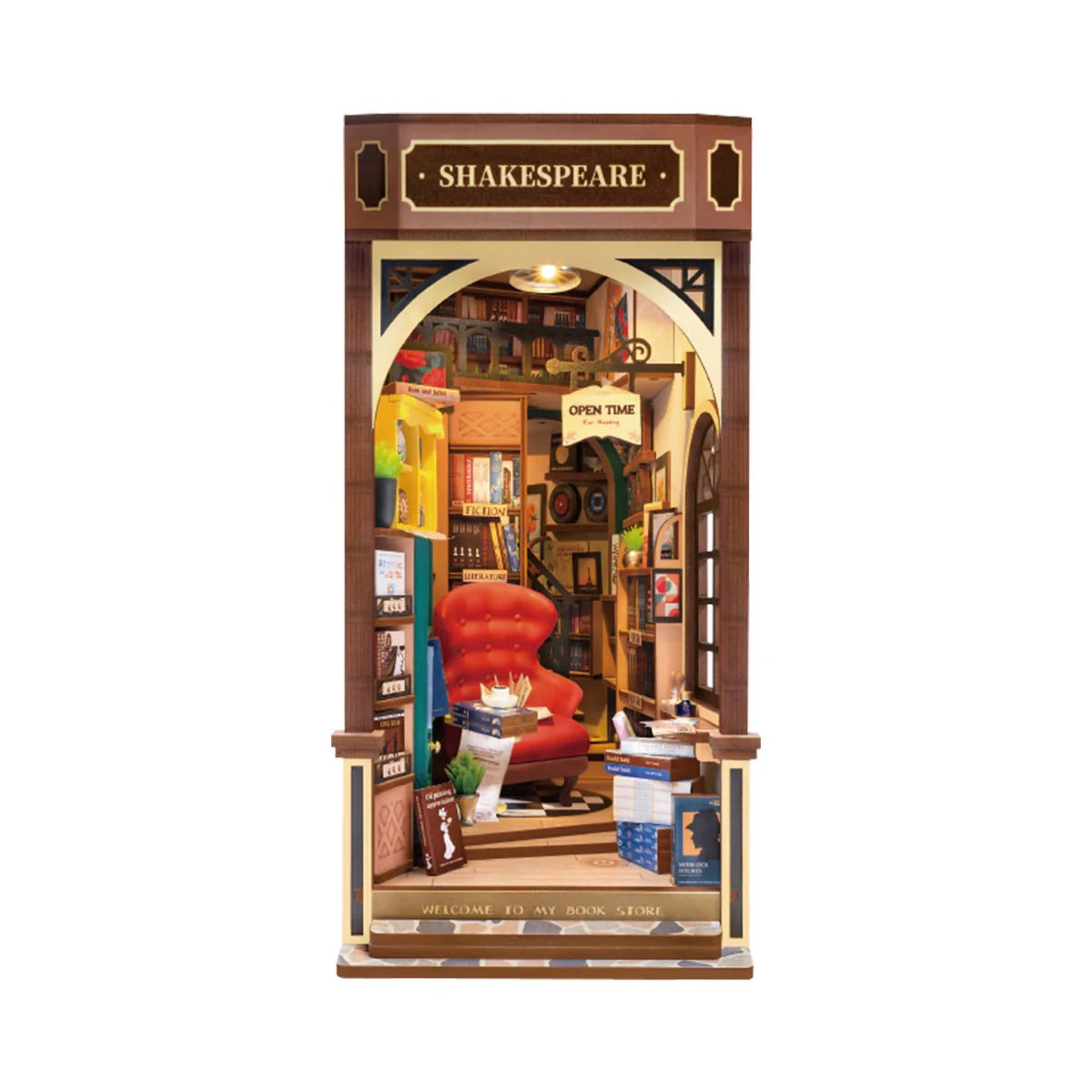 Bookstore Book Nook Miniature DIY Kit | Hobbynella
