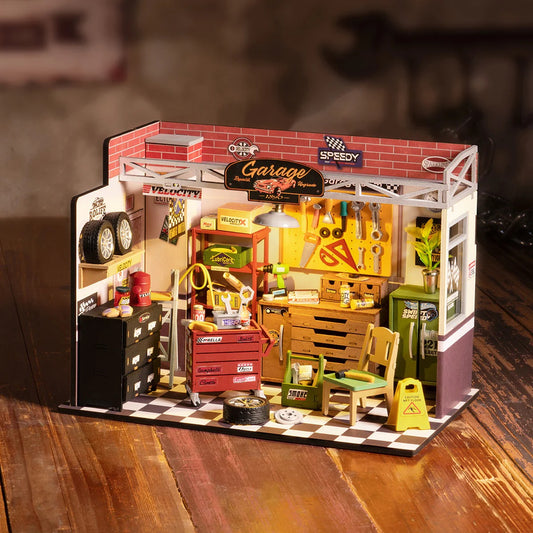 Garage Workshop Miniature DIY Kit | Hobbynella