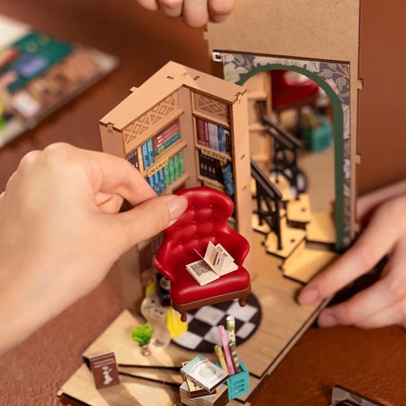 Bookstore Book Nook Miniature DIY Kit | Hobbynella