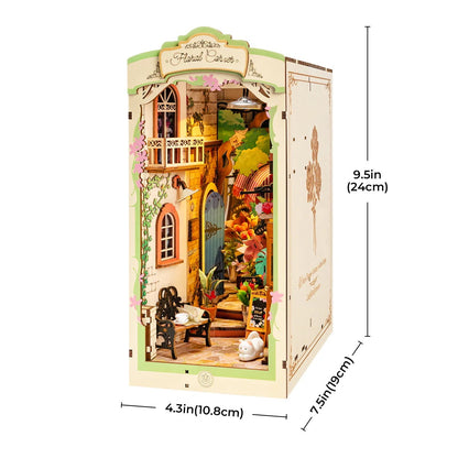 Floral Corner Book Nook Miniature DIY Kit | Hobbynella