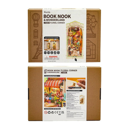 Floral Corner Book Nook Miniature DIY Kit | Hobbynella