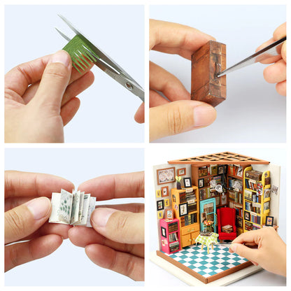 Sam's Study Miniature DIY Kit | Hobbynella
