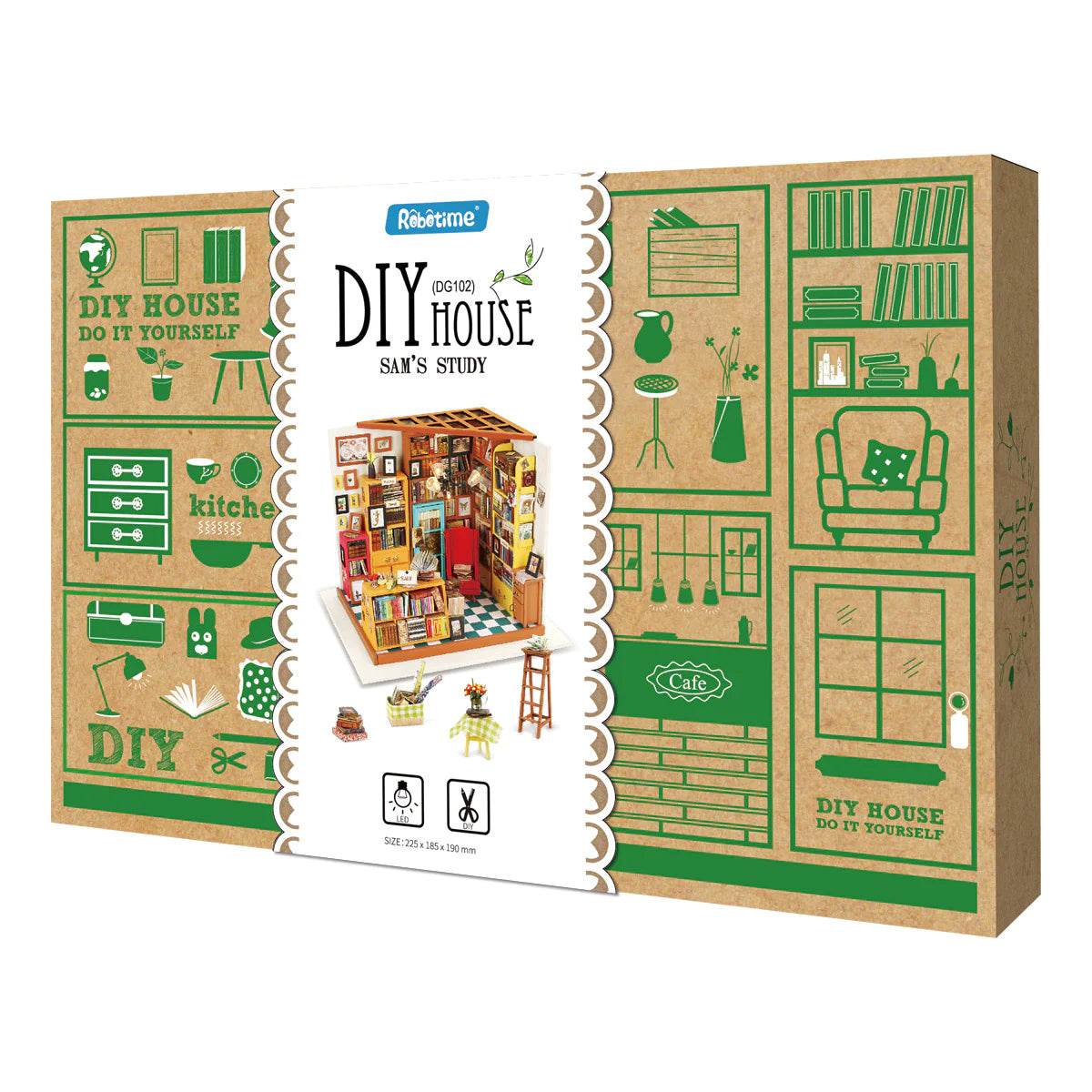 Sam's Study Miniature DIY Kit | Hobbynella