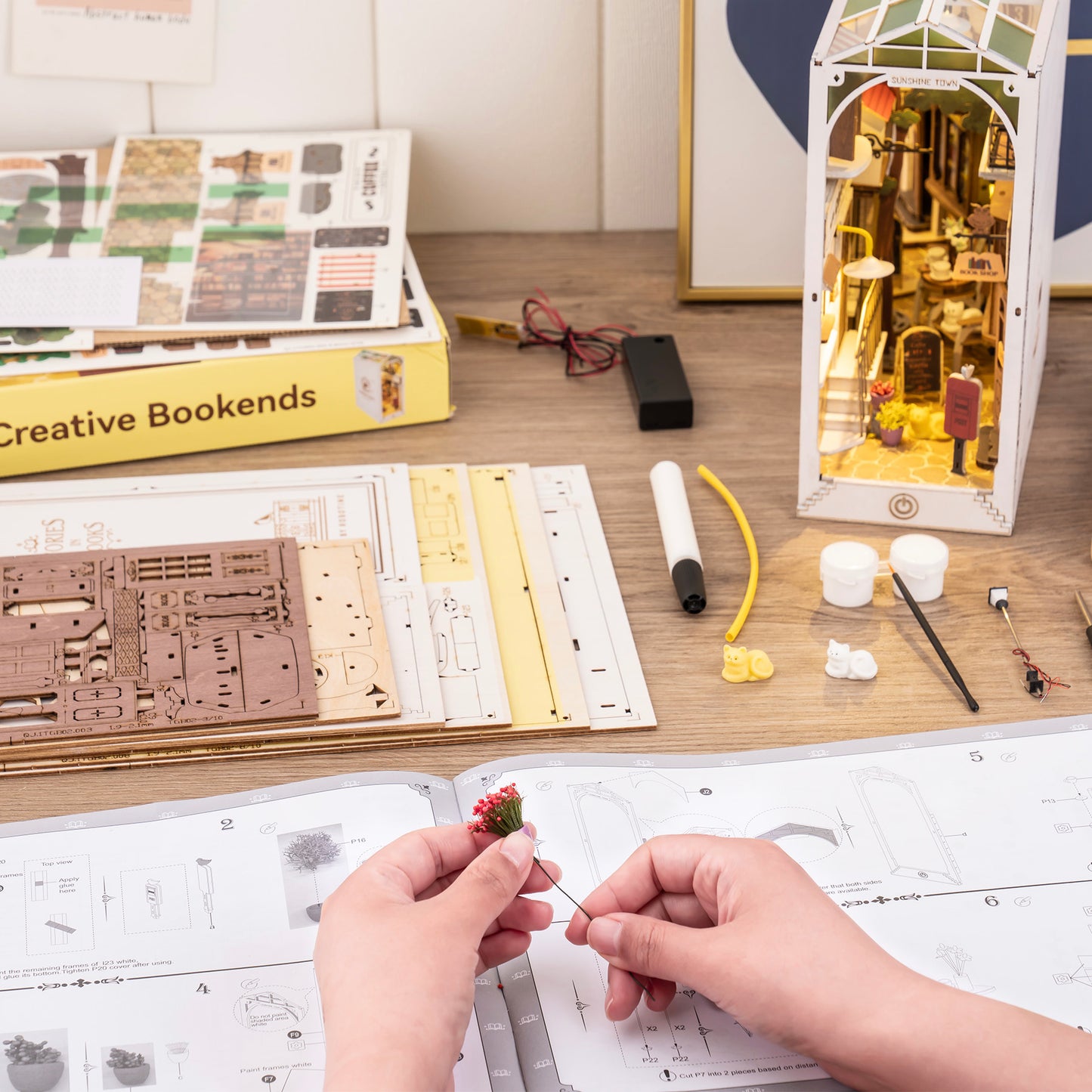 Sunshine City Diorama Book Nook DIY Kit | Hobbynella