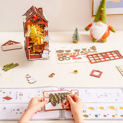 Christmas Diorama Book Nook DIY Kit | Hobbynella