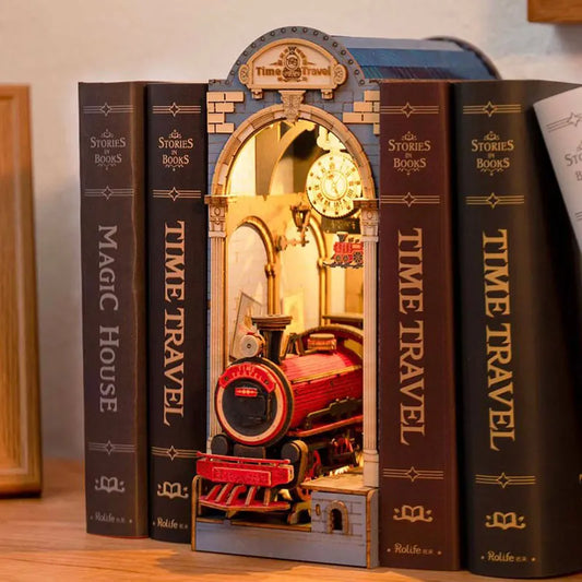 Time Travel Train Diorama Book Nook DIY Kit | Hobbynella
